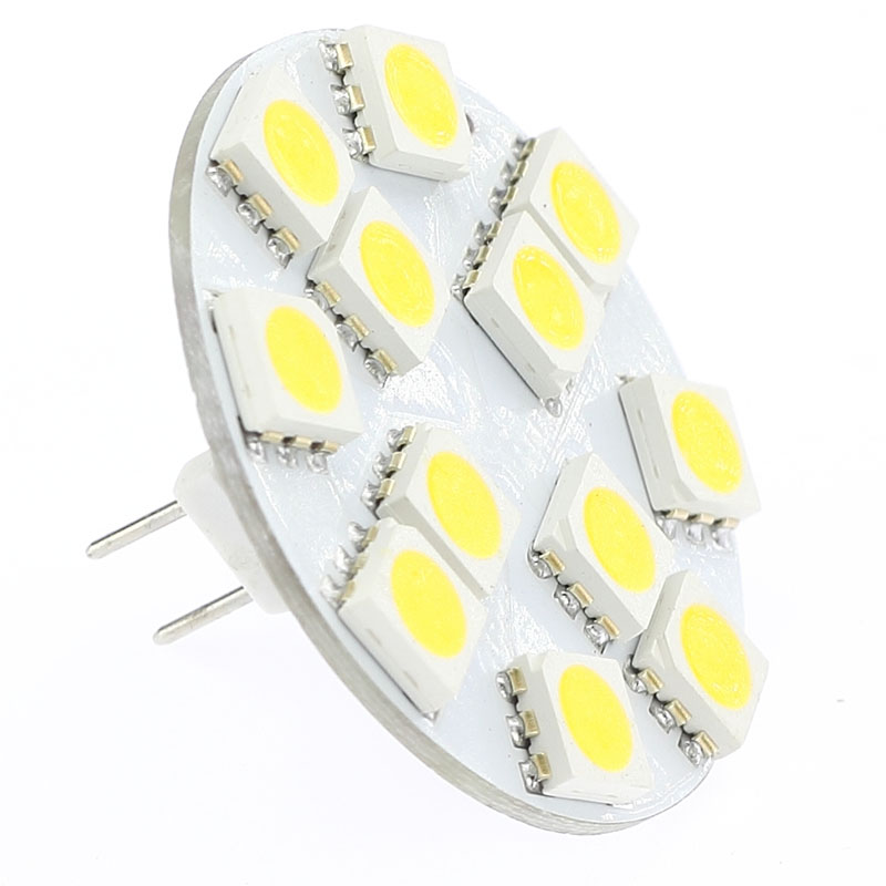 12pcs G4 Leuchten LED-Lampen Seite Pin Base Rund G4 5050 12SMD LED