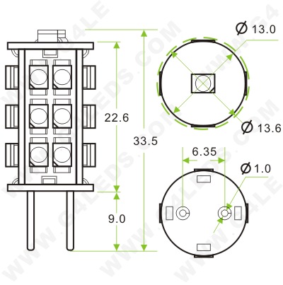 gy6.35 Bi-Pin led